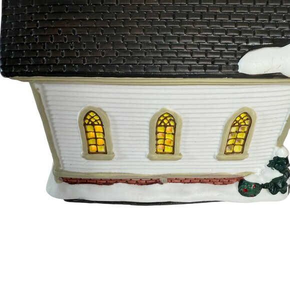 Christmas The Saturday Evening Post Freedom Of Worship Lighted Church Collectibl - Picture 15 of 16